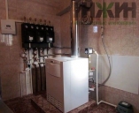 Монтаж напольного газового котла Vaillant с дымоходом Rosinox