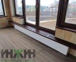 Монтаж напольного конвектора Kermi в зимнем саду