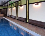 Монтаж окрашенных радиаторов Kermi  в частном бассейне