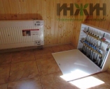 Монтаж коллекторного шкафа и радиатора отопления