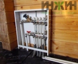 Монтаж коллектора отопления Valtec в доме из бруса
