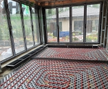 Укладка водяного теплого пола на веранде