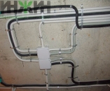 Установка распаячных коробок в системе электроснабжения